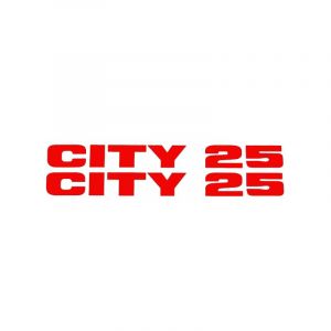 Stickerset City 25 Side panel Red 165X25MM
