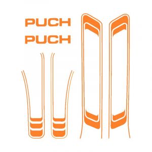 Stickerset Puch Maxi Lines Orange A-Quality