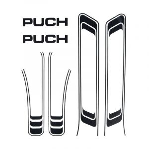 Stickerset Puch Maxi Lines Matt Black A-Quality