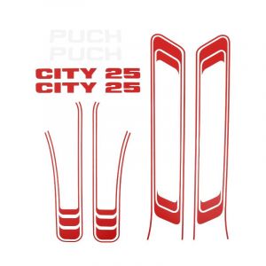 Stickerset Puch Maxi Lines City 25 Red