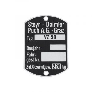 Type Plate Puch VZ50