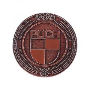 Emblem Sticker Puch Logo Metal Bronze 47MM