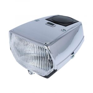 Headlight square Maxi-Citta Black / Chrome