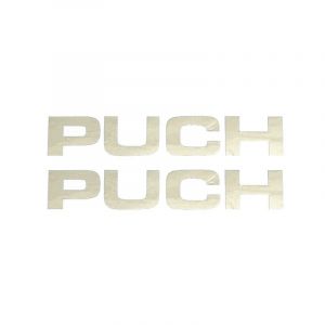 Sticker Puch 118X22MM Chrome 2 pieces