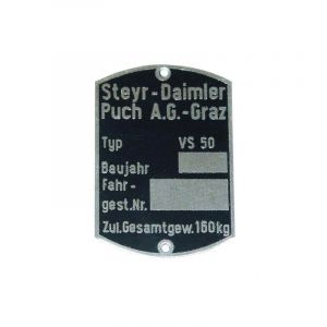 Type plate Puch VS50