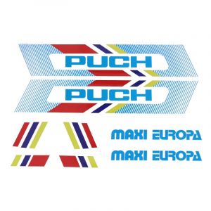 Stickerset Puch Maxi Europa White
