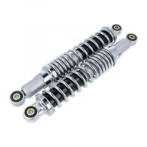 Shock absorbers Zundapp KS125/KS175 Silver/Chrome