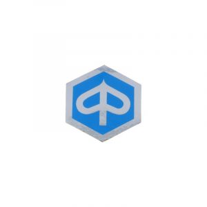 Piaggio Logo sticker Blue/Chrome Hex