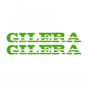 Sticker set Gilera Turbo Cut text Green