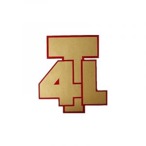 Sticker Frame Tomos 4L Gold/Red 650X750MM
