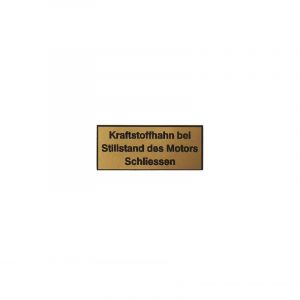 Sticker Tank Zundapp "Kraftstoffhahn" Gold