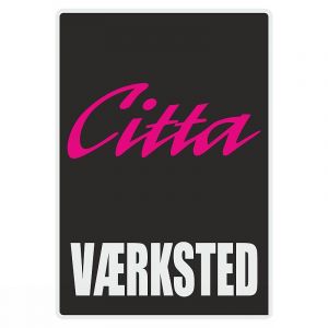 Vaerksted Sticker Citta Black Danish
