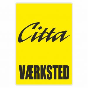 Vaerksted Sticker Citta Yellow Danish