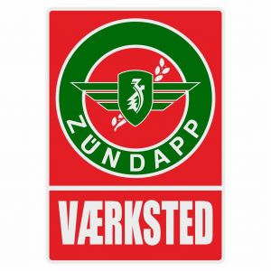 Vaerksted Sticker Zundapp Red/Green Danish