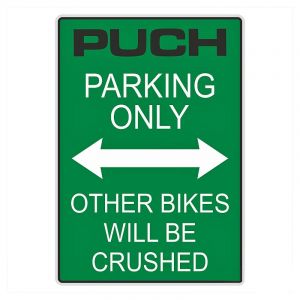 Sticker "Puch Parking Only" Green