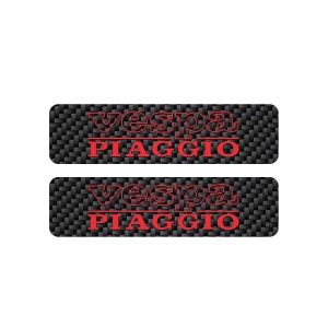 Tank stickers Vespa Piaggio Carbon/Red