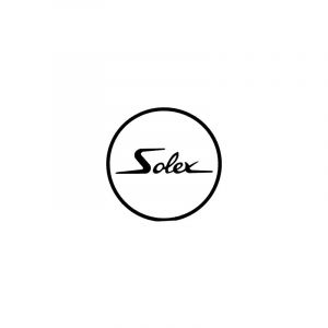 Sticker Solex Logo Round White/Black 41MM