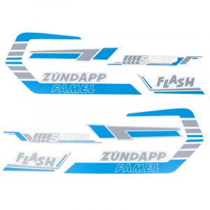 Stickerset Zundapp Famel Flash Blue/Grey