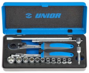 UNIOR BI Socket set 1/4-188 BI-16pcs