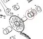Circlip Tomos Kickstart sprocket