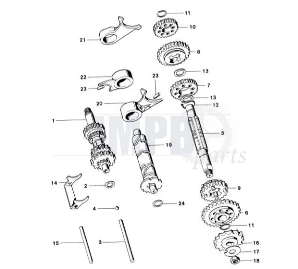 Gear box Kreidler 5G Direct