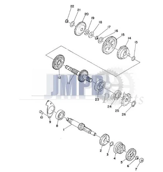 Gearbox Yamaha FS1 DX