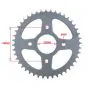 Rear sprocket Puch M50 44 Teeth