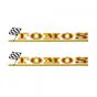 Stickerset Tank Tomos Finish Flag Yellow/Red