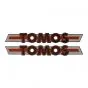 Stickerset Tank Red/Silver Tomos 4L
