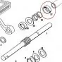 Cup Pressure spring pedal shaft Tomos