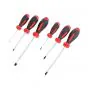 Screwdriver set 6 Pieces Black/Red