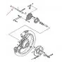 Rear wheel axle Yamaha FS1 for Castle nut
