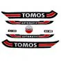 Stickerset Tomos A3 Old Model Red/Black