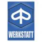 Werkstatt Sticker Piaggio Deutsch