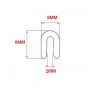 Black Decorative Strip Rubber 2 Meter