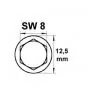 Flange bolt Galvanized M6X40 SW8