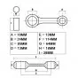 Connecting rod 18MM Pin Kreidler Top Racing