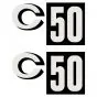 Stickerset Zundapp C50 Black Patch