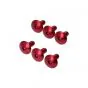 Bolts set M6X15 Aluminium Red - 6 Pieces
