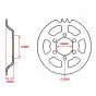 Rear Sprocket Zundapp Small ( 3/16 ) 40 Teeth A-Quality