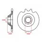 Front Sprocket Zundapp 3G Old Typ 14 Teeth A-Quality
