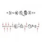 Clutch Mounting parts set Vespa Citta/Ciao
