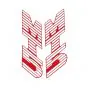 Stickerset Tank Honda MT5 Red/White