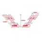 Stickerset Tank Honda MT5 Red/White