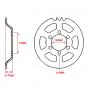 Rear Sprocket Zundapp Wide (1/4) 41 Teeth A-Quality