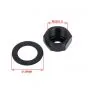 Steering head nut Honda MT50 Black with Hole