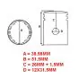Piston 38.98MM (E) Barikit Zundapp Double Block Ring