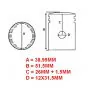 Piston 38.99MM (F) Barikit Zundapp Double Block Ring