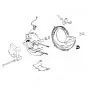 Choke rod guide on Crankcase Vespa Bravo/SI