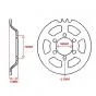 Rear Sprocket Zundapp Small ( 3/16 ) 38 Teeth A-Quality